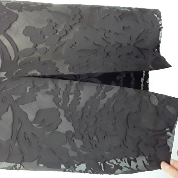 ⭐Laundry by Shelli Segal sheer black floral overlay dress midi/tea length 2Pet - Picture 10 of 15